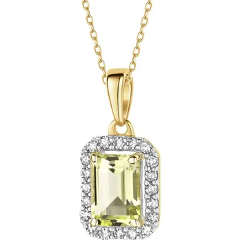 Přívěsek Zlatý přívěsek s diamanty a křemenem Lemon - ryzost 585 - 189.216