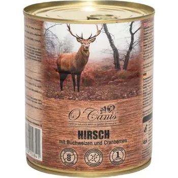 O'CANIS konzerva pro psy - vlhké krmivo - jelen s pohankou - 800 g