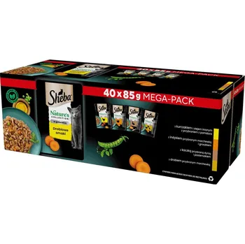 Krmivo pro kočku SHEBA Nature's Collection Poultry Flavors in jelly - mokré krmivo pro kočky - 40 x 85g