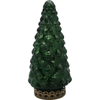 Vánoční dekorace Clayre & Eef - Skleněný vánoční stromek s LED osvětlením 6GL4575