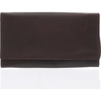 Peněženka Dámská klasická tmavě hnědá kožená peněženka - Diviley Svemir hnědá