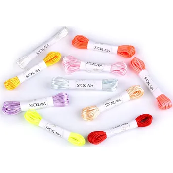 Výtvárné potřeby Saténová šňůra Ø1 mm svazek 3 m Varianta: 1 mix světlý, Balení: 10 svaz.