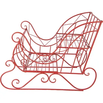 Vánoční dekorace Clayre & Eef - Dekorativní kovové sáně 5Y1285