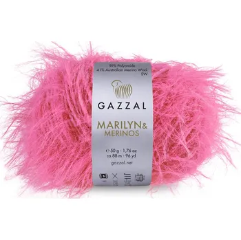 Příze Gazzal Příze Marilyn & Merinos 8256 růžová barbie
