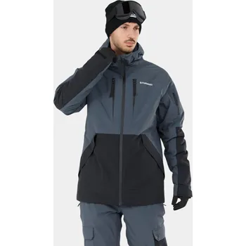 FUNDANGO Pánská lyžařská bunda Baily Eco XL ČERNÁ|ŠEDÁ