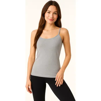 Dámské hladké tílko z bavlny a modalu - šedá/S