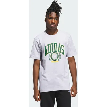 Pánské tričko ADIDAS Tričko s grafikou univerzitního znaku L ŠEDÁ