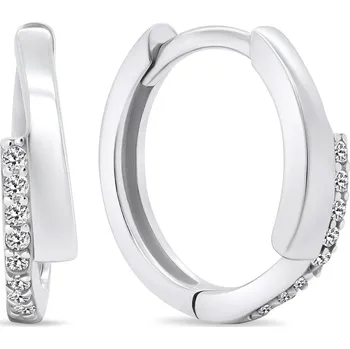 Módní doplněk Brilio Silver Módní stříbrné náušnice se zirkony EA558W + 2 měsíce na vrácení zboží