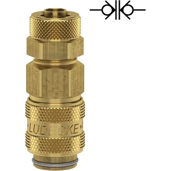 Příslušenství pro vzduchotechniku Lüdecke rychlospojka Mini, matice 6/4 mm, oboustranně uzavíratelná
