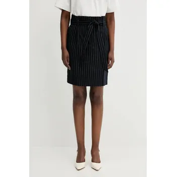 Dámská sukně Sukně s příměsí vlny Maison Kitsuné Paperbag Pleated, 38, černá, 99X