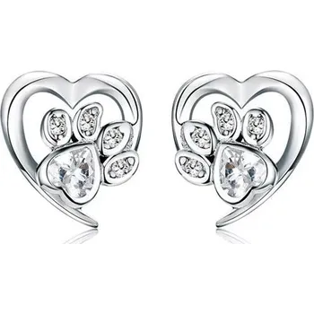 Náušnice Stříbrné náušnice PACKA V SRDCI Ag 925; ≤1,2 g. 8 x 8 mm 5820227161