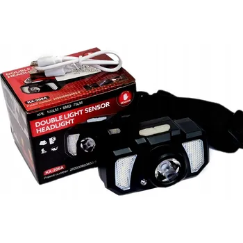 Čelovka VÝKONNÁ ČELOVKA LED SENZOR POHYBU USB XPE+SMD