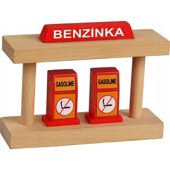 Vláček a vláčkodráha Dřevěná benzínová pumpa Maxim 44021