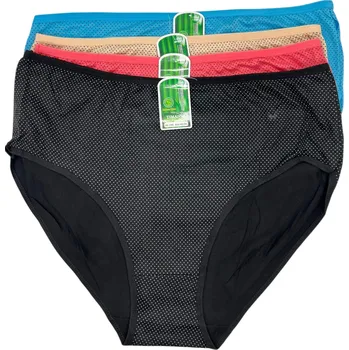 Kalhotky Timanni Dámské nadměrné kalhotky MIX barvy 3x kusy 02 Barva: Černá, Velikost: 4XL-5XL