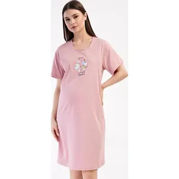 Dámská noční košile Dámská noční košile mateřská Vienetta Secret Sweet starorůžová 4XL