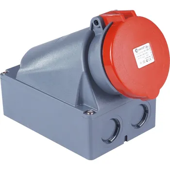 Elektrická zásuvka TP electric zásuvka nástěnná 63A 4 kolík IP44