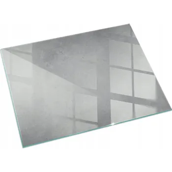 Krbová kamna Ozdobná skleněná deska pod kamna, krbová kamna, betonová textura s efektem, 60x40 cm