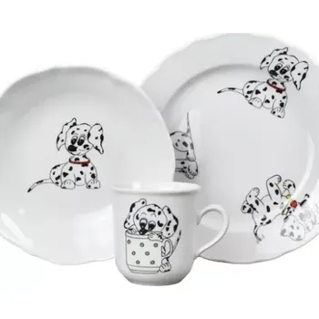 Talíř Dětská jídelní souprava DALMATIN 3kusy * (DOPRODEJ - 1 souprava)