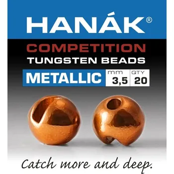 Rybářský prut Hanák tungstenové hlavičky Metallic oranžová 20ks 3mm