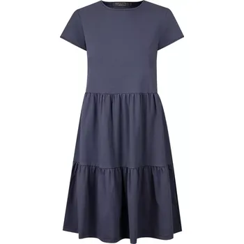 Dámské šaty Dámské tričkové šaty s volány BASIC dark grey - TRSAVODGRXL