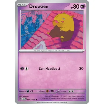 Sběratelská karetní hra Drowzee MEW 096/165 - reverse holo