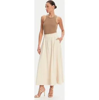 Dámská sukně YAS Maxi sukně Flaxy 26036370 Béžová Regular Fit 36