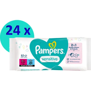 Dětský vlhčený ubrousek Pampers Sensitive - 24 x 52 ks