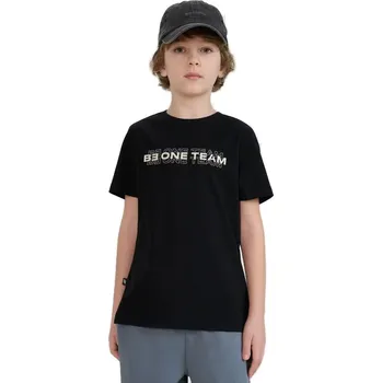 Pánské tričko Chlapecké tričko s krátkým rukávem 4F JUNIOR-TSHIRT M2186-20S-DEEP BLACK Černá 164