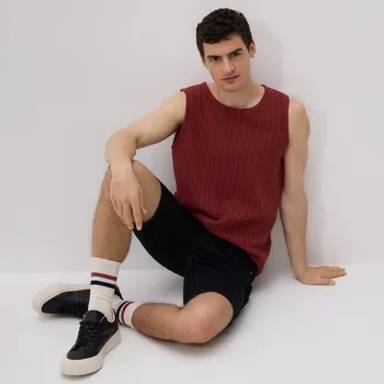 Pánské kalhoty Reserved - Džínové šortky slim fit - černý - 6114L-99J - 6114L-99J-36