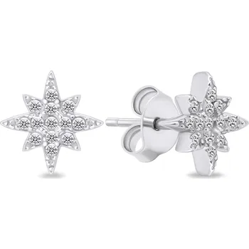 Náušnice Brilio Silver Stříbrné náušnice se zirkony Hvězdy EA623W + 2 měsíce na vrácení zboží