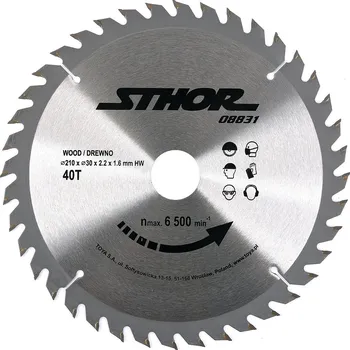 Řezný kotouč Sthor | Kotouč na dřevo 210 x 30 mm 40z TO-08831