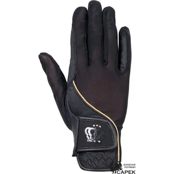 Rukavice HKM -LAVENDER BAY- - Černá - XS