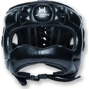 Chránič hlavy na box a bojový sport Boxerská helma HIT N MOVE s rámem - černá