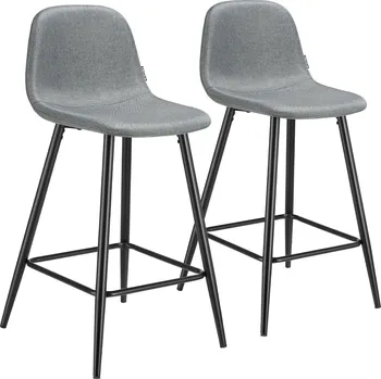 Barová židle TecTake GmbH 405860 barová židle willow se zapínáním na suchý zip, polstrovaná - sada 2 kusů