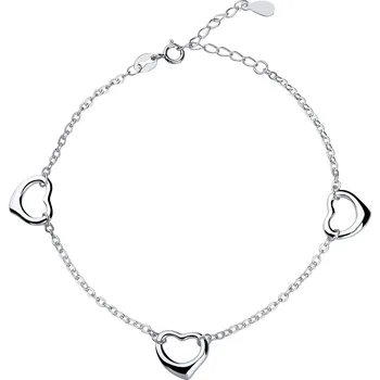 Náramek LUNICA Stříbrný náramek srdíčka 0058 Ag 925; ≤3 g.