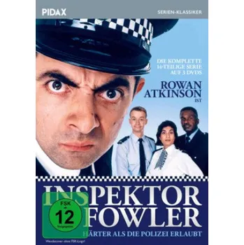 DVD film Inspektor Fowler - Härter als die Polizei erlaubt, 2 DVD: Großbritannien – John Birkin,Rowan Atkinson,Serena Evans,David Haig (DE)
