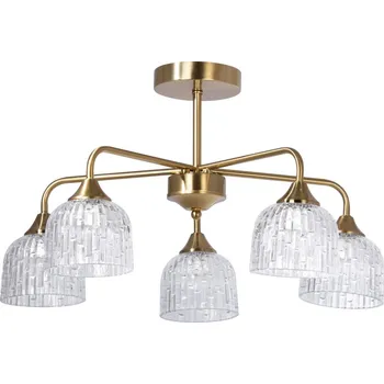 Lustr na tyči 5xE14/60W/230V zlatá