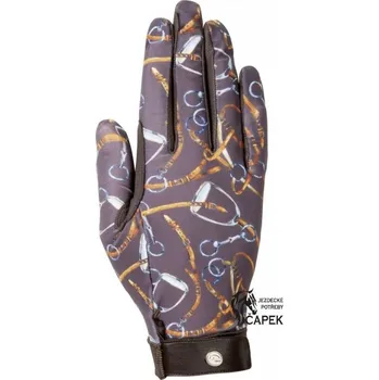 Rukavice HKM -ALLURE- - Hnědá - L