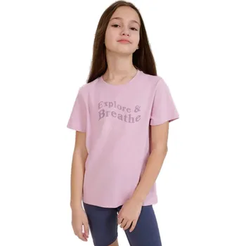 Pánské tričko Dívčí tričko s krátkým rukávem 4F JUNIOR-TSHIRT F1854-52S-LIGHT VIOLET Fialová 152