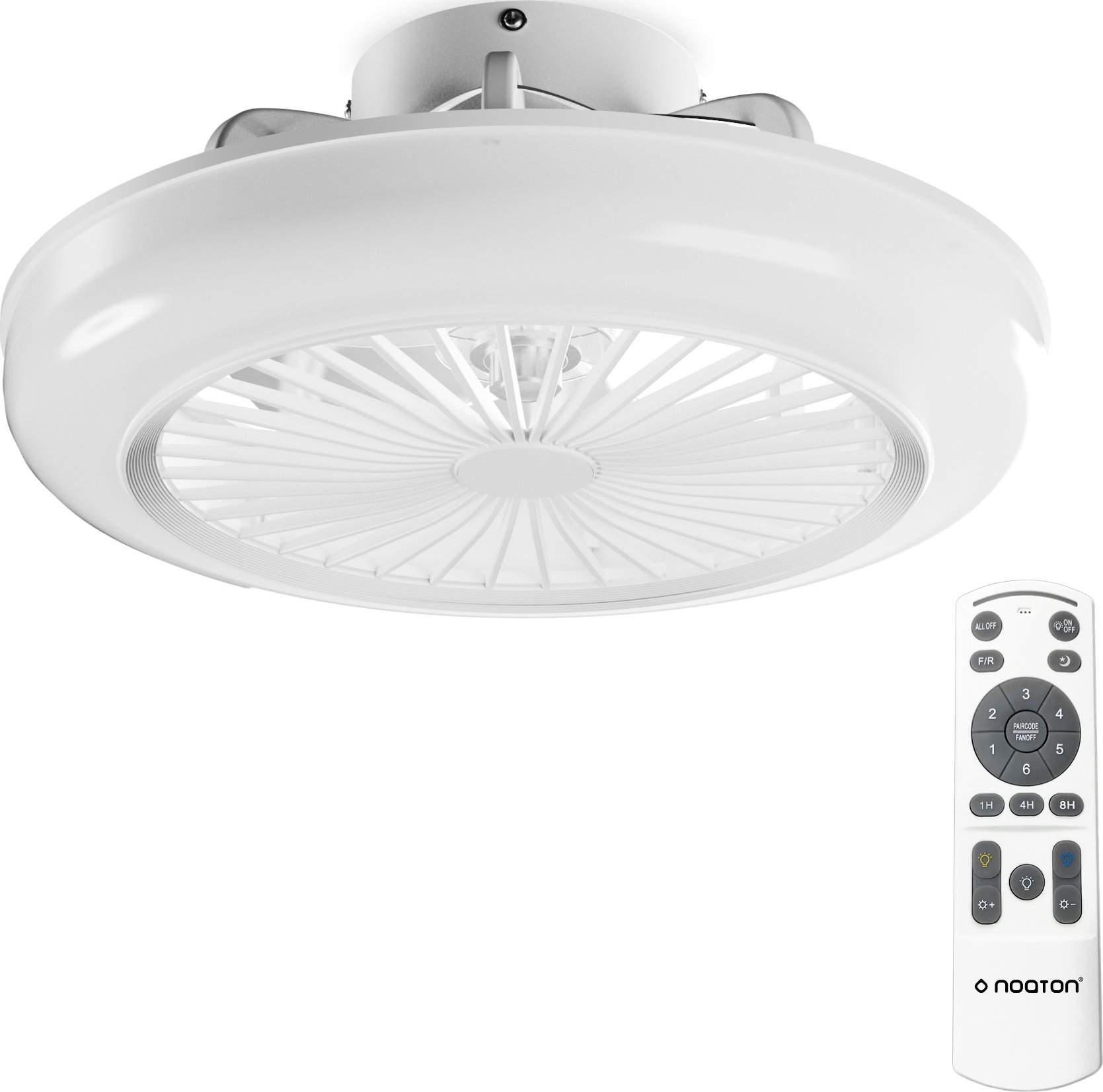 Noaton 11045W Polaris, bílá, stropní ventilátor se světlem