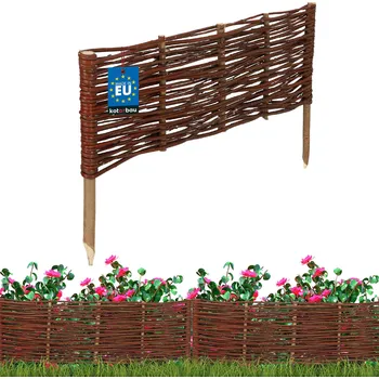 Plot Proutěný zahradní plot poháněný palisáda lemování 60x20 cm - 60 cm \ 20 cm