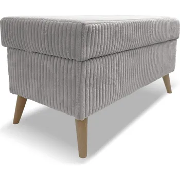 Taburet Taburet TESS s úložným prostorem - šedý - manšestr - LINCOLN 86