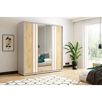 Šatní skříň Šatní skříň A10 (rozdílné barvy), výška 215 cm, šířka 200 cm