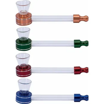 Dýmka Remo 58578 Šlukovka 10,5cm sklo + kov MIX