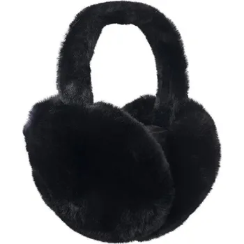 Čepice Klasické plyšové černé klapky na uši – 13 cm