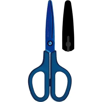 Kancelářské nůžky Nůžky PLUS SC-175ST titánové modré, 7" 174 mm