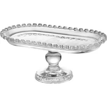 Servírovací skleněný podnos - oválný 25 cm | Gastrokitchen