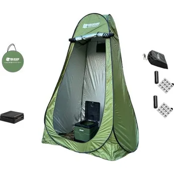 Chemické WC Holdcarp Set Skládací přenosná toaleta Portable Toi + Toilet & Shower Tent + Toilet Garbage Kit