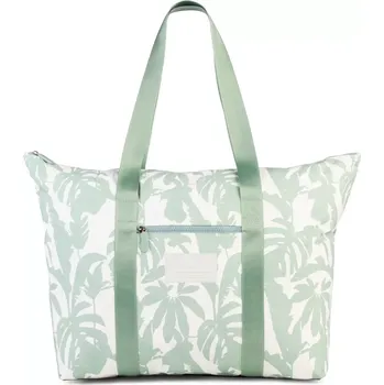 Plážová taška Plážová taška bílá s potiskem listů Fabrizio Summer 50450-5800 - Lehká a stylová, perfektní na pláž, bazén i nákupy | Cooltovka.cz