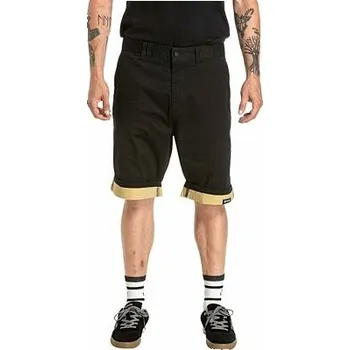 Pánské kraťasy Meatfly pánské kraťasy Barry 2.0 Black / Latte | Černá | Velikost 36